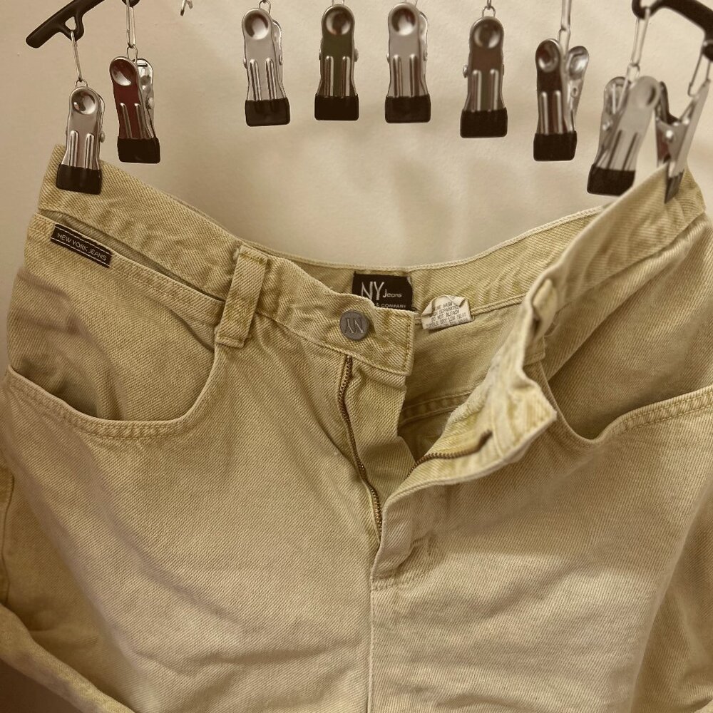 Washed Yellow Jean Shorts from New York & Company
